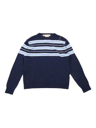 Marni striped jumper - men - Cashmere/Virgin Wool - 52 - Blue