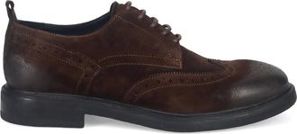 Sangiorgio Laced Shoes, male, Brown, Size: 8 US Classic Dark Brown Flat Shoes