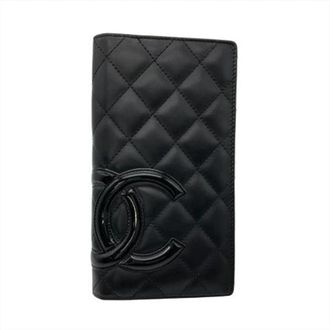 Chanel Pre-owned Long wallet (bi-fold) - Dames - Vintage Accessoires - Zwart - ONE Size - Leer - Vintage