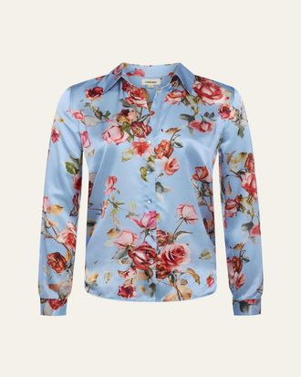 L'agence Tapestry Floral Tyler Silk Blouse