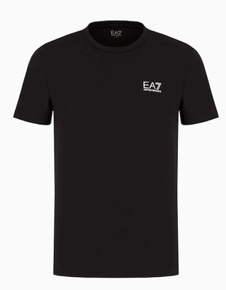 Emporio Armani Mens Core Logo T-Shirt - Black / White - Size: 40