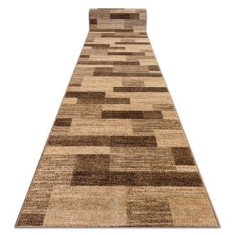 RugsX RugsX Karmel Deski Runner in Brown | Size: 120 cm x 400 cm