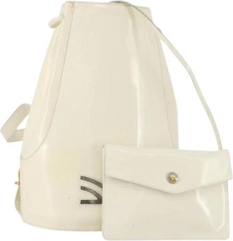 Ferragamo Pre-owned Backpacks, female, White, Size: ONE SIZE Pre-owned Patent Leather Backpack