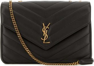 Saint Laurent Dark Grey Loulou Large Shoulder Bag