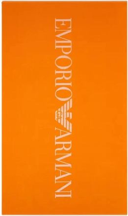 Emporio Armani Telo Mare Handdoek - unisex - Handdoeken - Oranje - ONE Size - Home