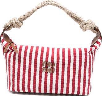 Miu Miu Striped Rope-handle Tote Bag
