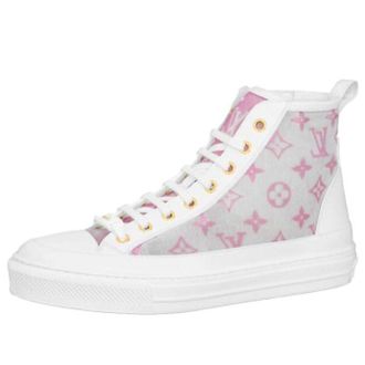Louis Vuitton (WMNS) LOUIS VUITTON Stellar Ankle Sneakers Grey Pink White 1A8NKH