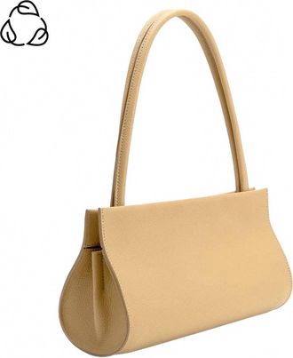 Melie Bianco Womens Ryleigh Recycled Vegan Leather Shoulder Bag In Yellow