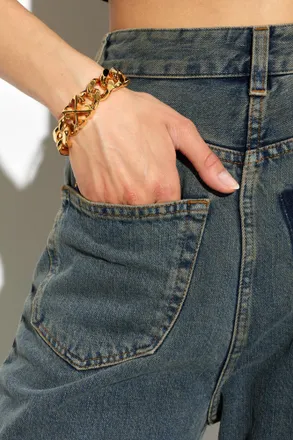 Off-white Brass Bracelet, Womens, Gold