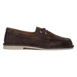 Estro & Luminara Loafers, female, Brown, Size: 11 US Velour Lace-up Loafers
