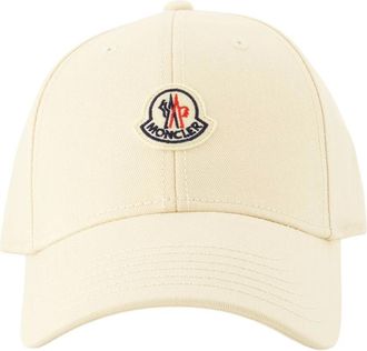 Moncler Accessoires, Dames, Beige, ONE Size, Katoen, Gabardine Baseball Cap