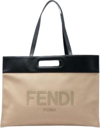 Fendi Pre-owned Shopper Tote - Dames - Vintage Shopper - Beige - ONE Size - Leer - Vintage