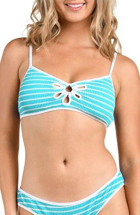 Citrus Brenton Petal Cutout Bikini Top in Lagoon at Nordstrom, Size X-Small