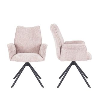 Home Heavenly Pack de 2 sillas acolchadas y ergon&oacute;micas en rosa 93 x 63 x 62 x cm