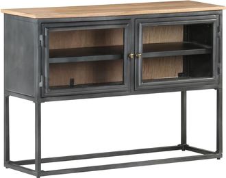 vidaXL Aparador De Madera Maciza De Acacia Gris 100x30x70 Cm Vidaxl