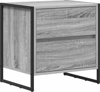 vidaXL Mesa De Noche Con Caj&oacute;n Gris Sonoma 50 X 39.5 X 50 Cm Vidaxl