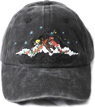 Jungles Unisex - Sick And Tired Vintage Cap In Washed Black