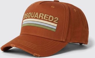 Dsquared2 Cappello Dsquared2 in twill di cotone con logo ricamato