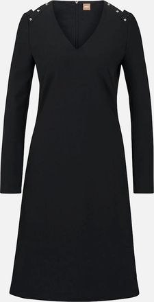 HUGO BOSS Womens Dariva Dress - Black - Size: 12