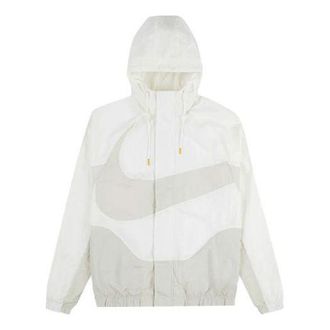 Nike Sportswear Swoosh Large Logo hooded Woven Jacket White DD5968-133