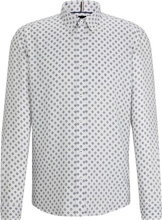 HUGO BOSS S-Liam-Kent-C1-233 Oxford Shirt - Heren - Casual Overhemden - Wit - L - Overhemden