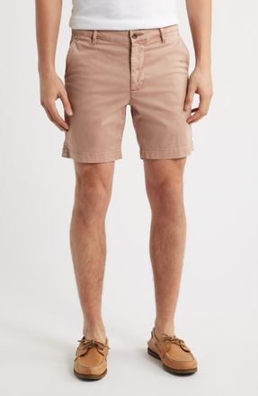 AG - Adriano Goldschmied Cipher 7-Inch Chino Shorts in Sulfur Dune Rose at Nordstrom, Size 40