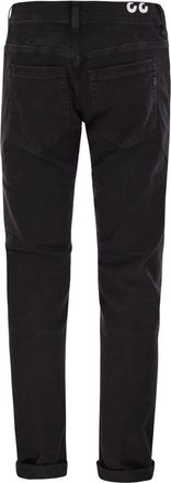 Dondup Mens George - Five Pocket Jeans - Black Cotton - Size 35 (Waist)