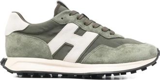Hogan H601 Sneakers - Heren - Sneakers - Groen - 40 EU - Leer - Schoenen