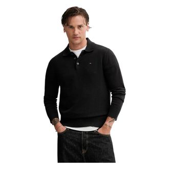 Tommy Jeans Polo Shirts, male, Black, Size: 2XL TJM Slim Essential P