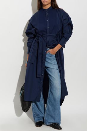 Kenzo Dress With A Waist Belt, Womens, Navy Blue
