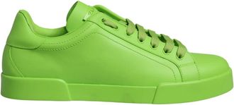 Dolce & Gabbana Sneakers, female, Green, Size: 12 1/2 US Portofino Low-Top Sneakers