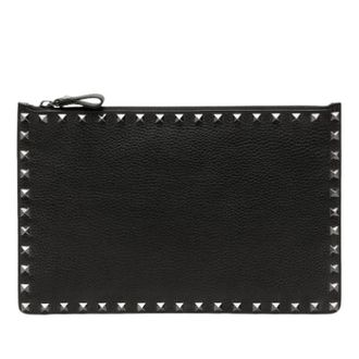 Valentino Pre-owned - Dames - Pre-owned - Zwart - Maat: ONE Size Leer
