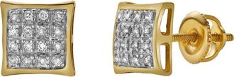 LuvMyJewelry Resplendor 10K Yellow Gold Diamond Unisex Earrings - 0.11 Cts at Nordstrom