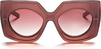 Valentino V-Soul Roze/Gouden Vlinder Zonnebril - Dames - Zonnebrillen - Roze - ONE Size - Accessoires