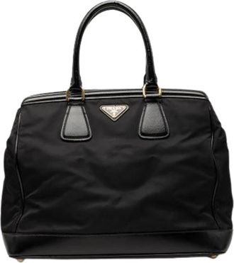 Prada Pre-owned Nylon Tote Bag - Dames - Vintage Handtas - Zwart - ONE Size - Nylon - Vintage