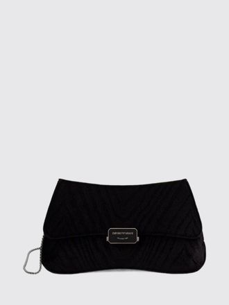 Emporio Armani Elegant Satin Clutch with Removable Chain Strap