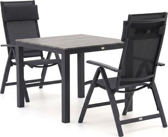 Bellagio la vita attrattiva Bellagio Avenza/Fidenza 90cm dining tuinset 3-delig verstelbaar