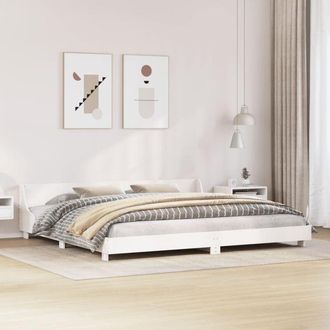 vidaXL Vidaxl - Cama Sin Colch&oacute;n Madera Maciza De Pino Blanca 180x200 Cm