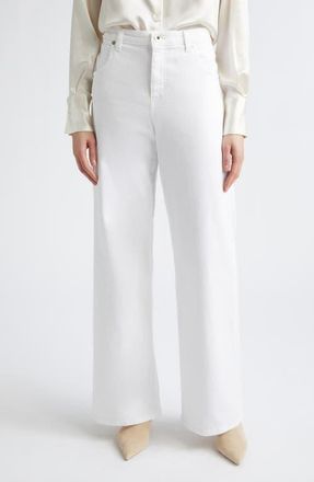 Eleventy Straight Leg Bull Pants in White at Nordstrom, Size 46