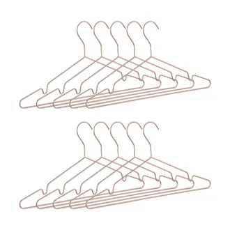 Relaxdays Pack De 30 Perchas Ropa Antideslizantes, Metal, Dorado Rosa, 21 X 42 X 0,3 Cm - Relaxdays