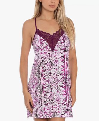 In Bloom Chemise Night Gown In Plum