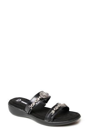 Minnetonka Brenn Slide Sandal in Black at Nordstrom, Size 10