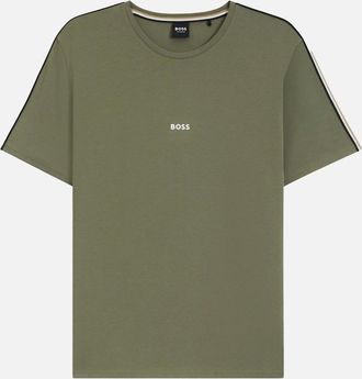 HUGO BOSS Mens BOSS Lightweight Unique T-Shirt Green - Tan - Size: 36