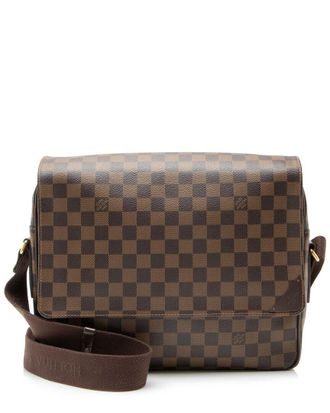 Louis Vuitton Brown Damier Ebene Shelton Mm (Authentic Pre-Loved)