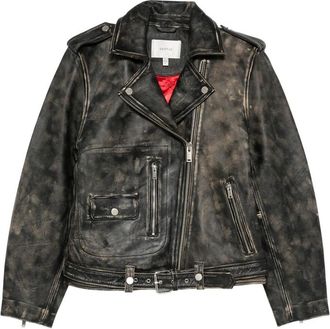 Gestuz Belted Leather Jacket