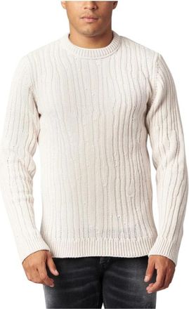 Paolo Pecora Trui - Heren - Ronde hals truien - Beige - 2XL - Wol - Truien & Vesten