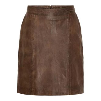 BTF-CPH Btfcph - Leren Jassen - Dames - Rokken - Bruin - Maat: XL Leer