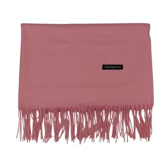 Generic Plain Feel Cashmere Scarf for Women, Lightweight Cashmere Wrap Scarf, Soft Light Weight Scarf for all Season (Pink)