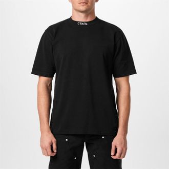 Heron Preston Mens Nf Ctnmb Ss T in Black/White - Size X-Small