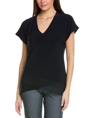 Joseph Ribkoff Lace Wrap Hem Top